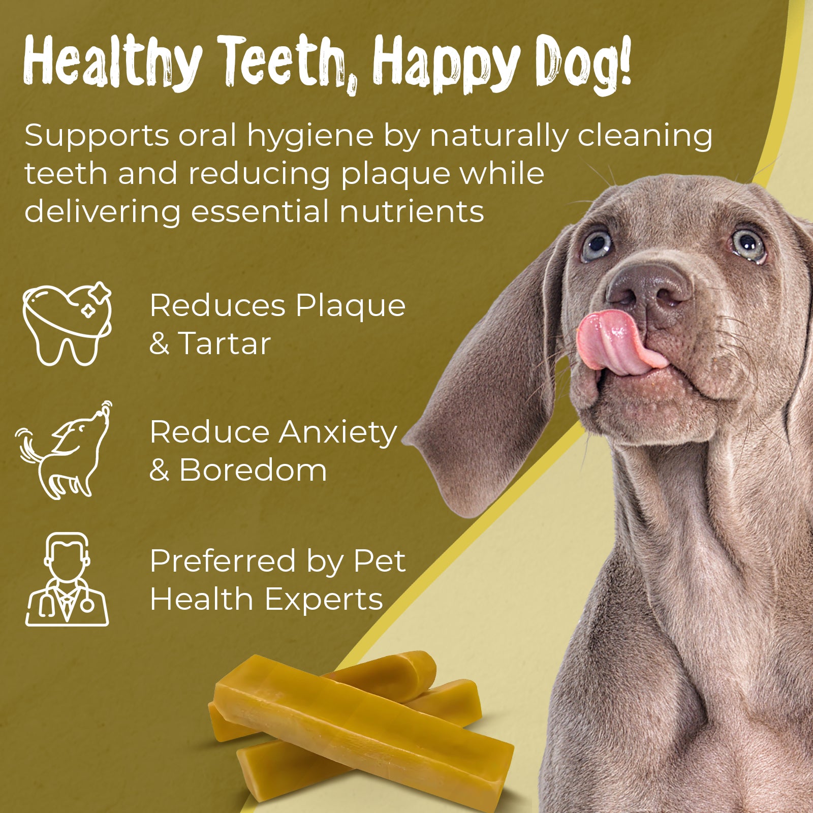 Natural Yak Chews for Aggressive Chewers – Ideal for Medium Dogs - Makalu Dog Chews