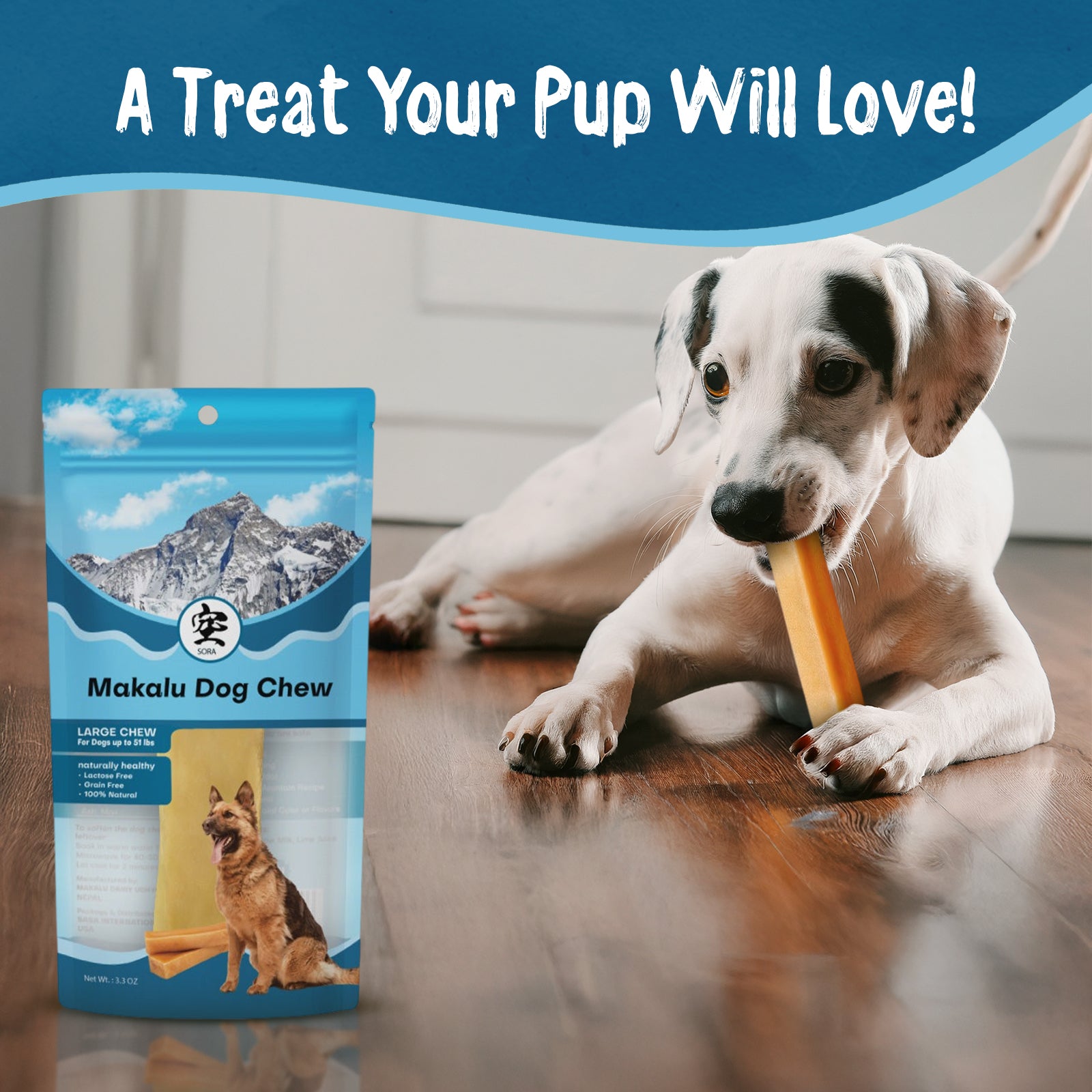 All-Natural Yak Cheese Dog Chews for Large Dogs – Long-Lasting & Healthy - Makalu Dog Chews